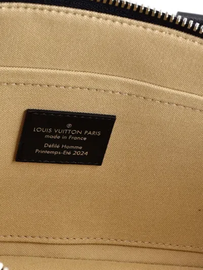 Pre-owned Louis Vuitton Alma Handbag Lv Blason Calf Leather East West Satchel In Black