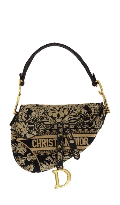 Fwrd Renew Dior Ornamental Cornely Embroidery Saddle Bag In Blue