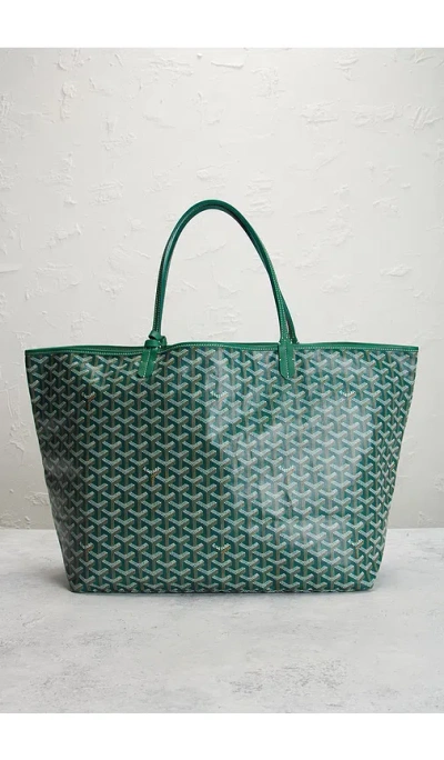 Fwrd Renew Goyard Saint Louis Gm Tote Bag In Green