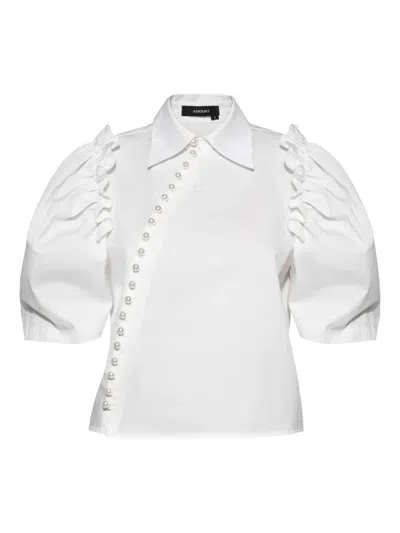 Anouki Embellished Ruffled Shirt In White