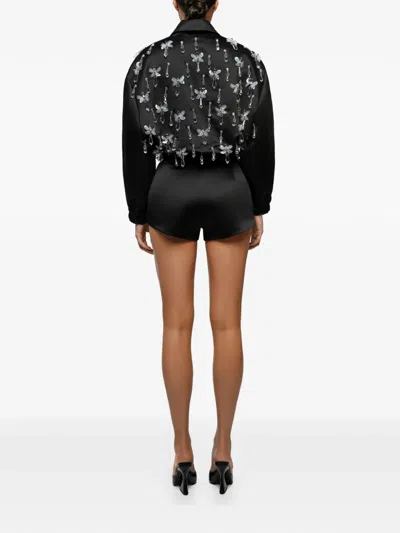 Anouki Crystal-embellished Shorts In Black