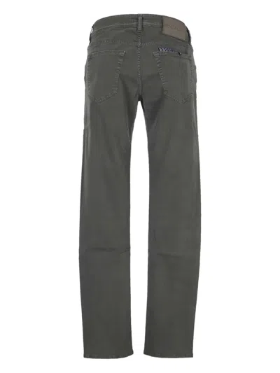 Jacob Cohen Logo-patch Trousers In Gray