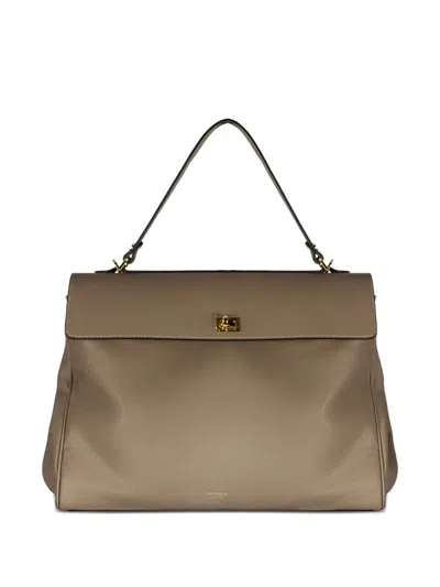 Avenue 67 Twist-lock Leather Tote Bag In Pattern