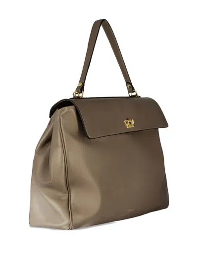 Avenue 67 Twist-lock Leather Tote Bag In Pattern