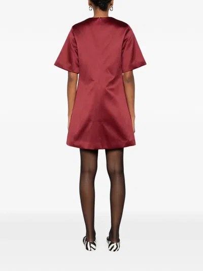 By Malene Birger Harperz Short-sleeve Mini Dress In Red