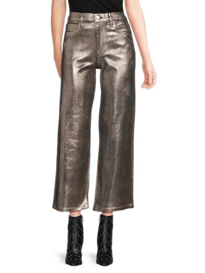 Joe's Jeans Women's The Blake Metallic Cotton-blend Pants In Brown