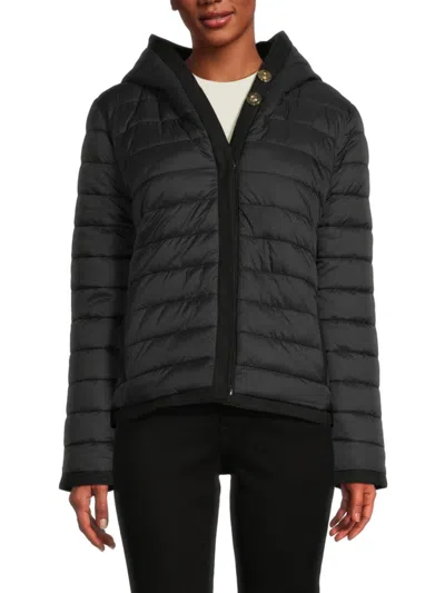 Rebecca Minkoff Women's Reversible Lightweight Cire Faux-fur Jacket In Black