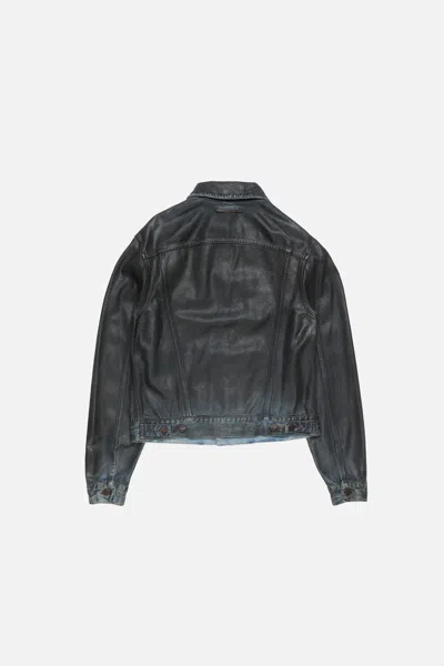 Acne Studios Long-sleeved Denim Jacket In Black
