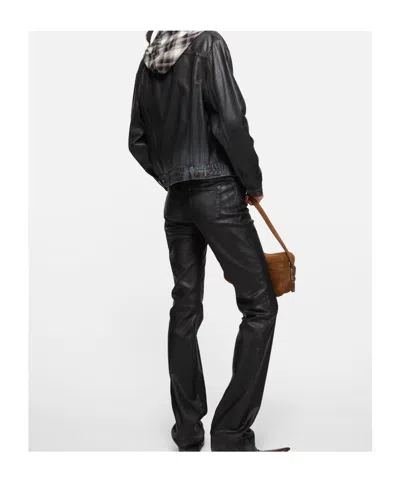 Acne Studios Long-sleeved Denim Jacket In Black