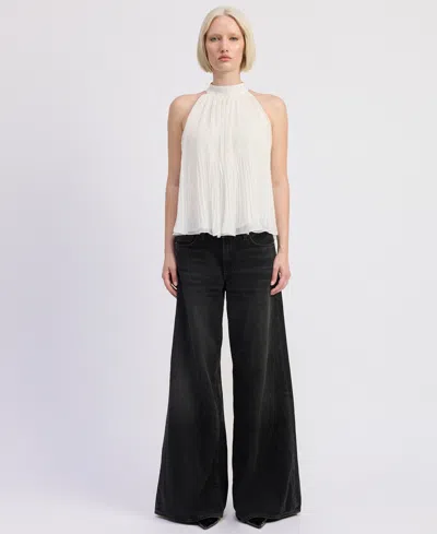 En Saison Women's Camille Sleeveless Swing Top In White