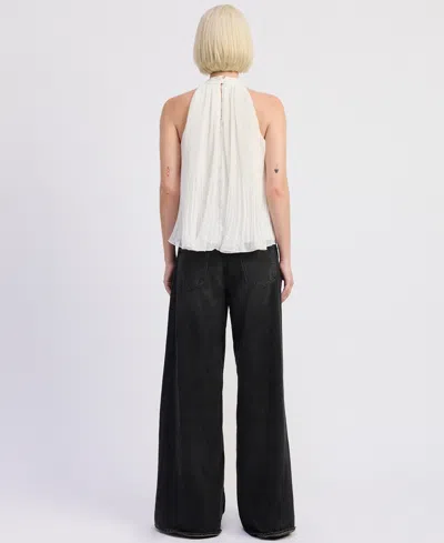 En Saison Women's Camille Sleeveless Swing Top In White