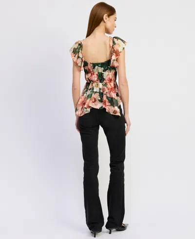 En Saison Women's Clarabell Sleeveless V-neck Top In Multi