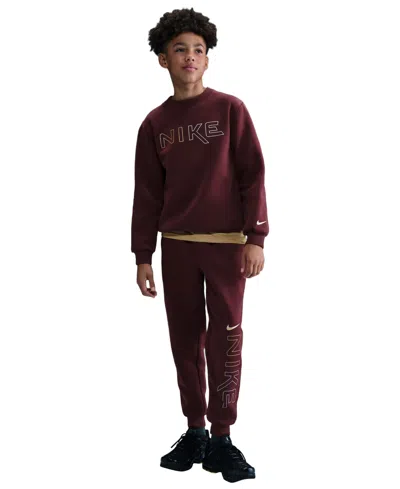 Nike Sportswear Kids 7-20 Club Fleece Joggers In Burgundy