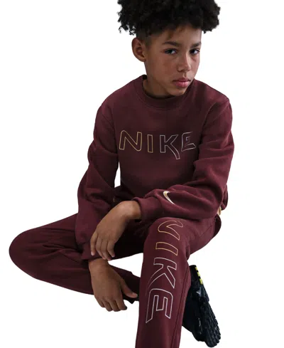 Nike Sportswear Kids 7-20 Club Fleece Joggers In Burgundy