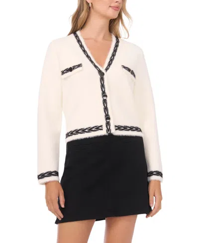 Vince Camuto Women's Long-sleeve Cardigan Sweater In White