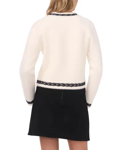 Vince Camuto Women's Long-sleeve Cardigan Sweater In White