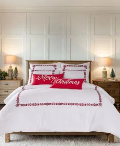 Levtex Holly Thistle Embroidered Comforter Sets In White