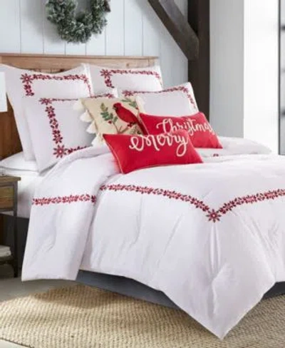 Levtex Holly Thistle Embroidered Comforter Sets In White