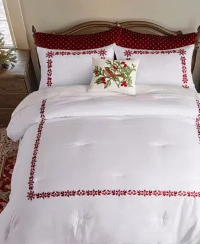 Levtex Holly Thistle Embroidered Comforter Sets In White