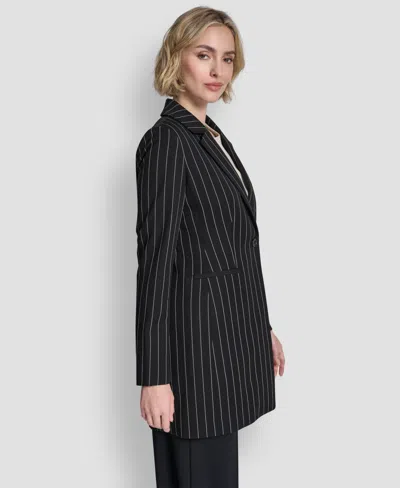 Dkny Women's One-button Notch Collar Jacket In Black