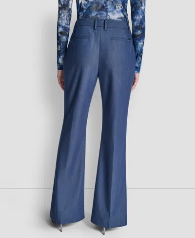 Dkny Women's Pintuck Fit And Flare Pants In Blue