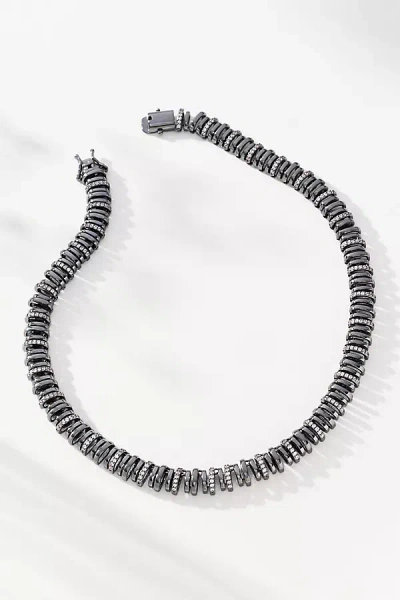 By Anthropologie Linked Bead Short Necklace In Silver