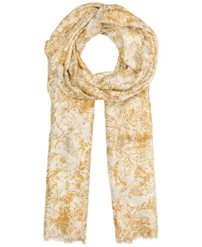 Patricia Nash Bark Leaves Scarf In Yellow