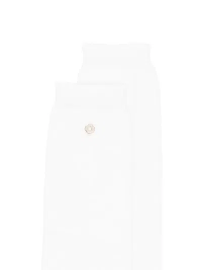 Maje Flower Appliqué Socks In White