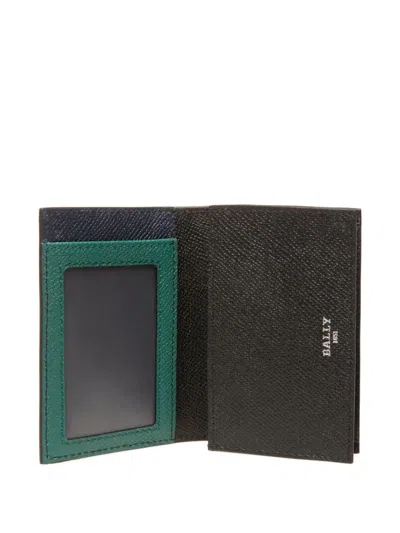 Bally Leather Beniness Card Holder In Green