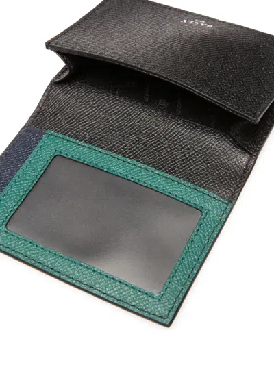 Bally Leather Beniness Card Holder In Green