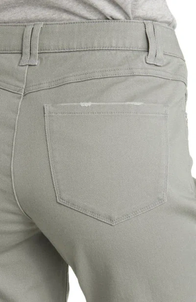 Wit & Wisdom Tatum 'ab'solution Frayed High Waist Ankle Flare Jeans In Green