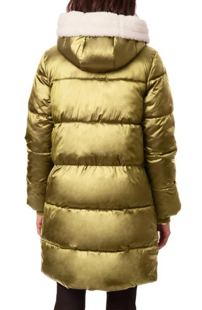 Bernardo Faux Fur Lined Water Resistant Puffer Jacket In Brown