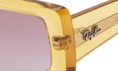 Ray Ban Rb4395 66828h Rectangle Sunglasses In Yellow