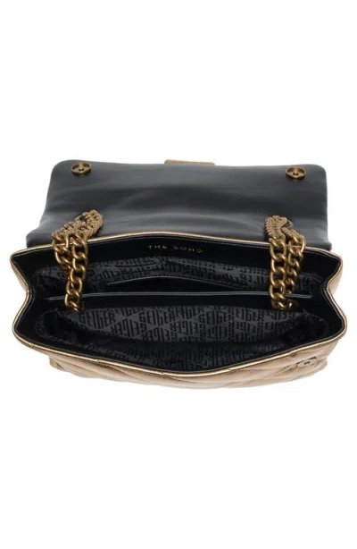 Kurt Geiger London Large Soho Leather Shoulder Bag In Brown