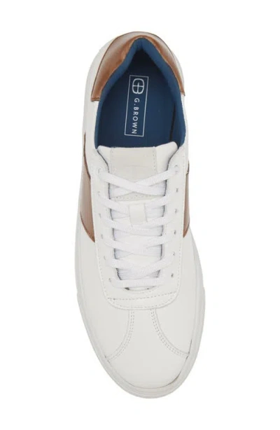 G Brown Jolt Low Top Sneaker In White