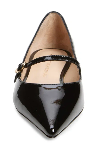 Stuart Weitzman Emilia Mary Jane Flats & Loafers In Black