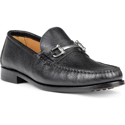Donald Pliner Danner Tumbled Leather Loafer In Black