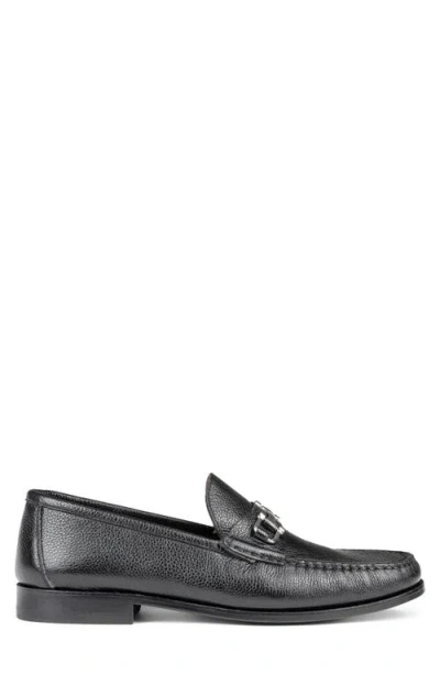 Donald Pliner Danner Tumbled Leather Loafer In Black