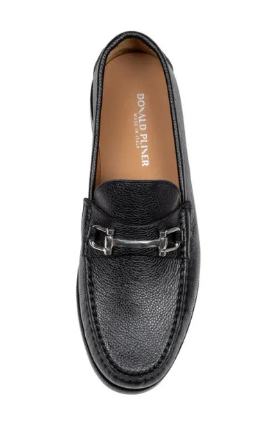 Donald Pliner Danner Tumbled Leather Loafer In Black