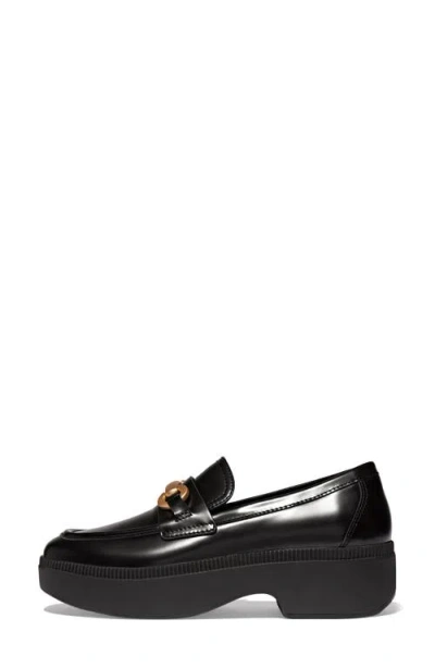 Fitflop F-luma Chunky Snaffle Bit Platform Loafer In Black