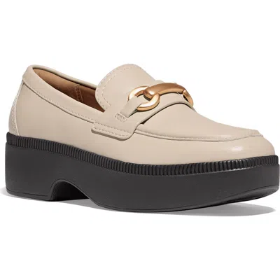 Fitflop F-luma Chunky Snaffle Bit Platform Loafer In Neutral