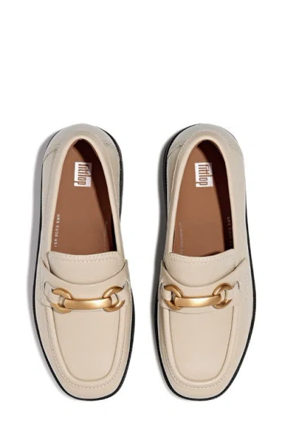 Fitflop F-luma Chunky Snaffle Bit Platform Loafer In Neutral
