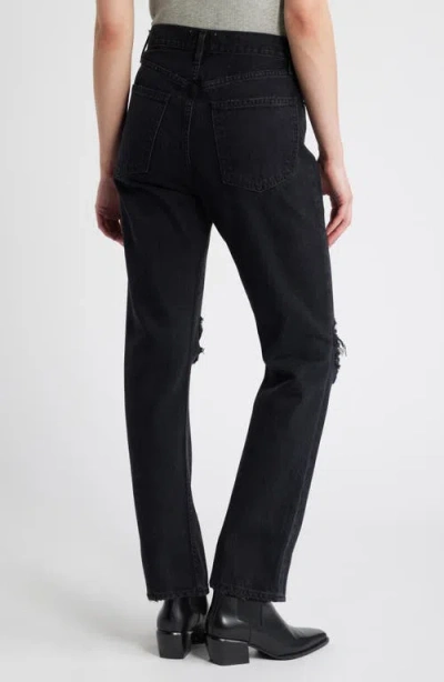 Agolde Kelly High-rise Distressed Straight Jeans