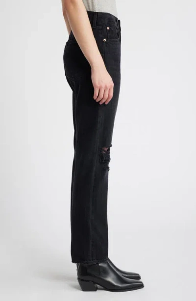 Agolde Kelly High-rise Distressed Straight Jeans