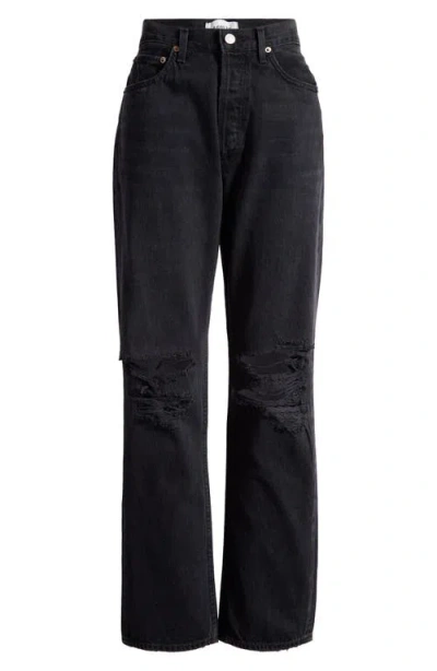 Agolde Kelly High-rise Distressed Straight Jeans