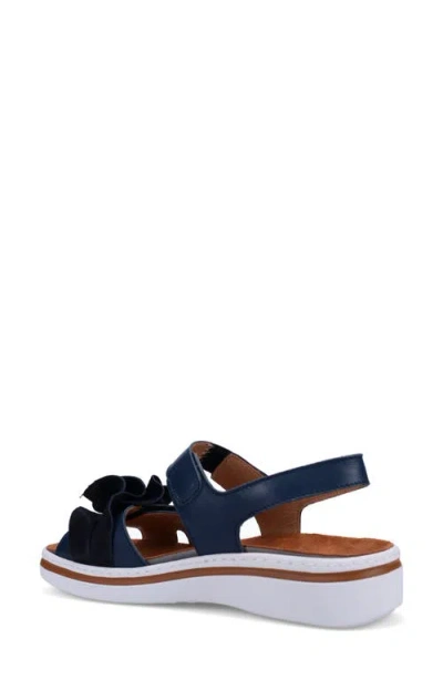 Ron White Frances Slingback Platform Wedge Sandal In Blue
