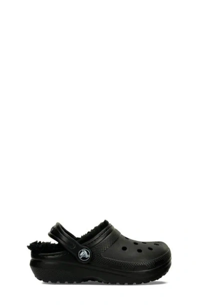 Crocs Classic Lined Td "black" Clogs In Black