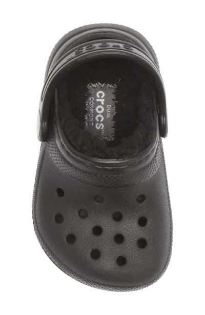 Crocs Classic Lined Td "black" Clogs In Black