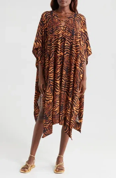 Ulla Johnson Estelle Tiger-print Cotton-blend Voile Kaftan