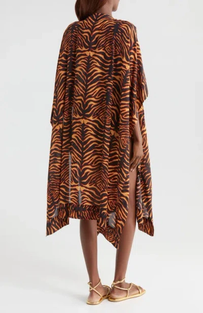 Ulla Johnson Estelle Tiger-print Cotton-blend Voile Kaftan
